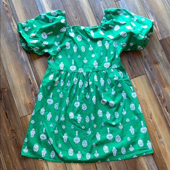 Michelle McDowell Iris Ginger Jars Pine Women's Dress Medium - Picture 2 of 11